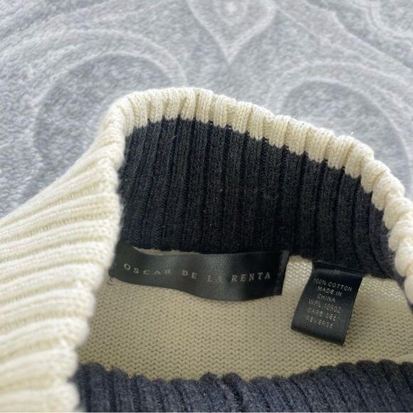 Mens Vintage Oscar De La Renta Quarter Zip - Picture 3 of 3